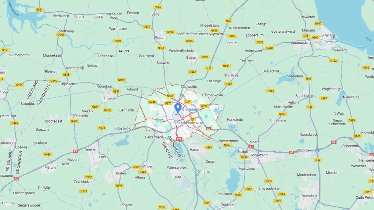 Groningen Lokaal adverteren in Groningen Map