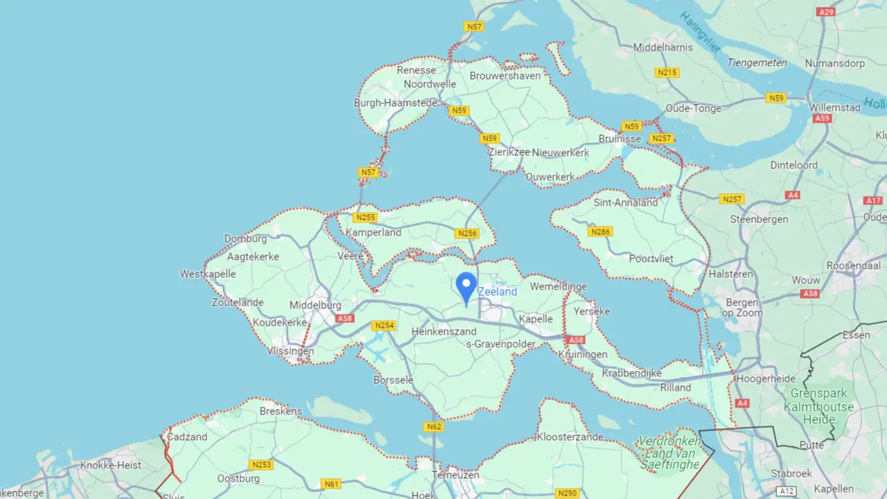 Zeeland Lokaal adverteren in Zeeland Map