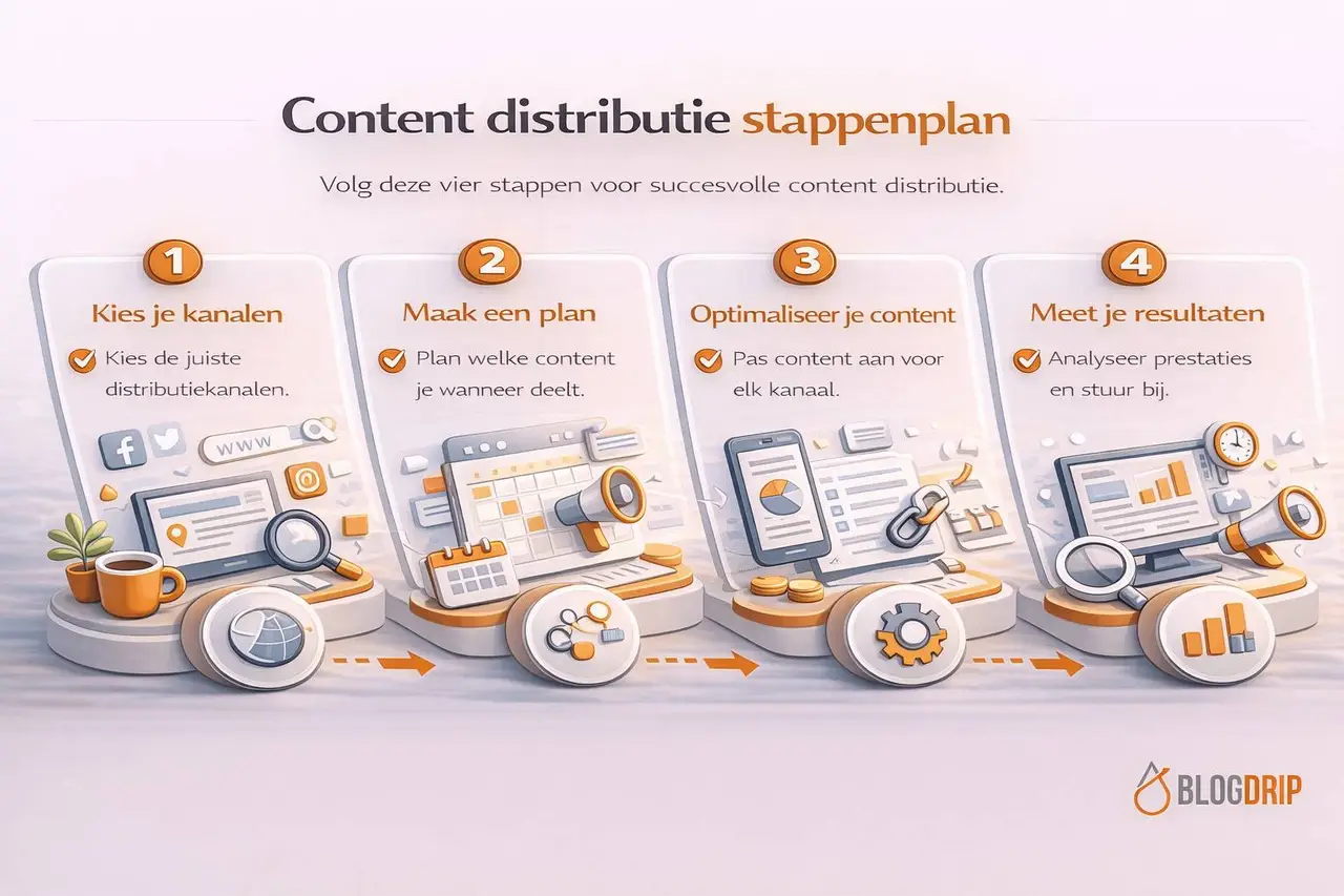 Content distributie stappenplan