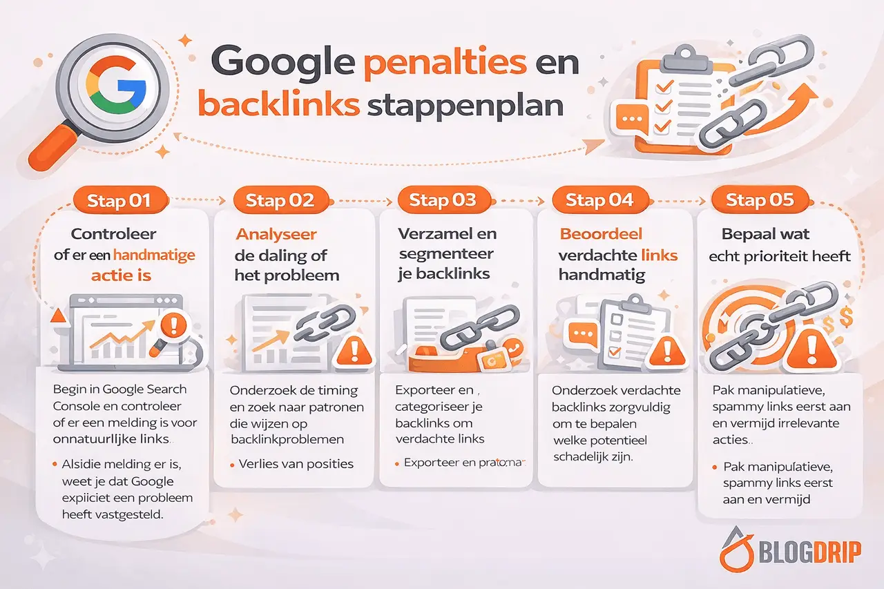 Google penalties en backlinks stappenplan