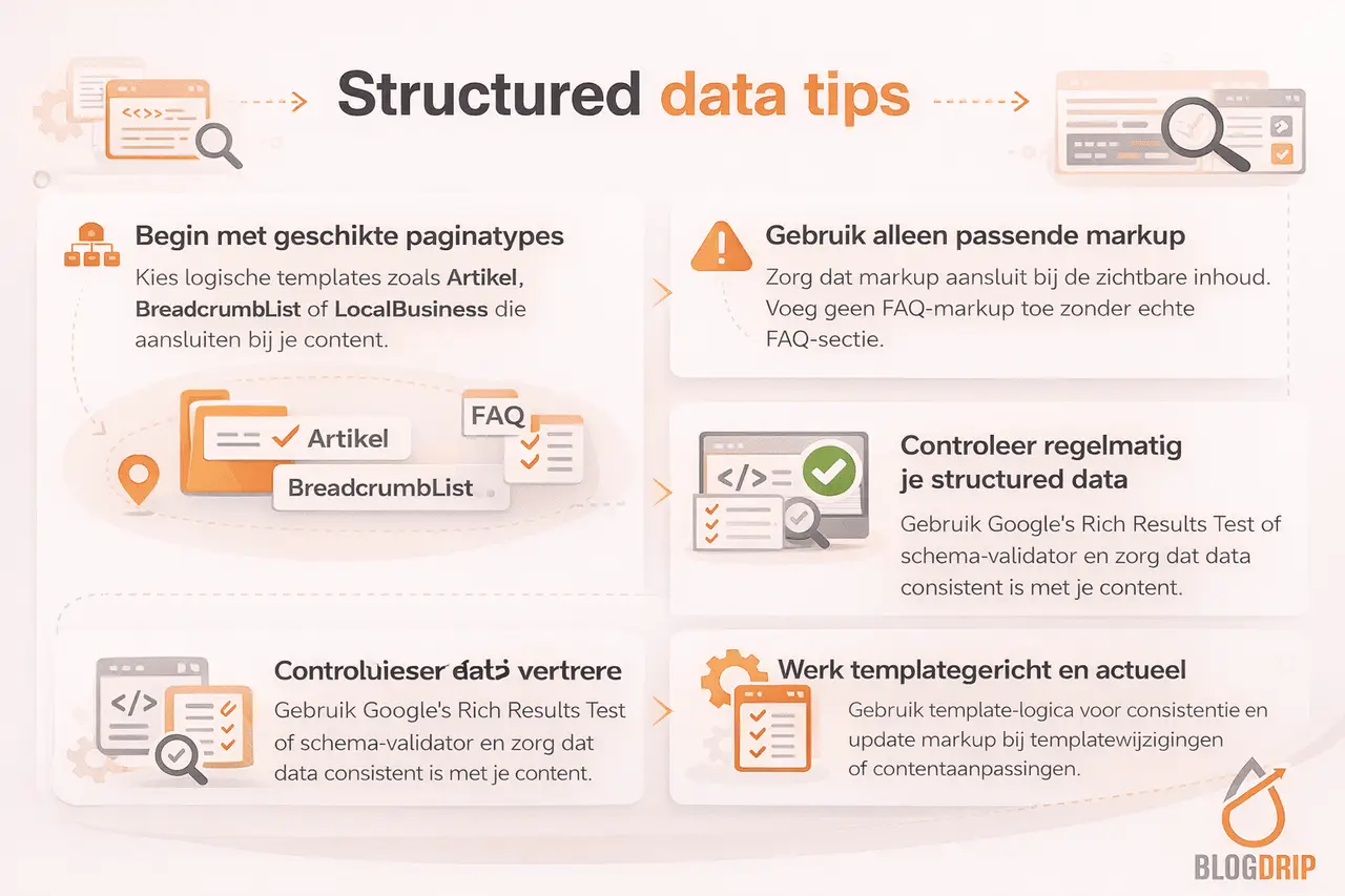 Structured data tips