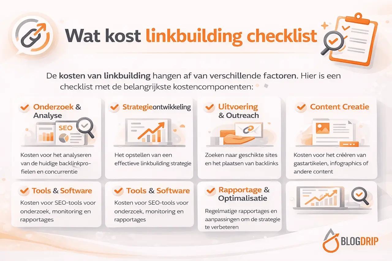 Wat kost linkbuilding checklist