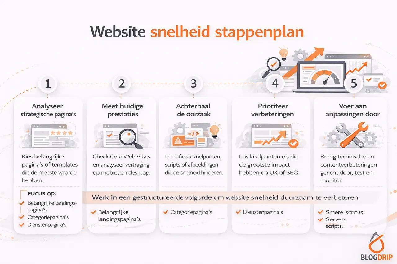 Website snelheid stappenplan